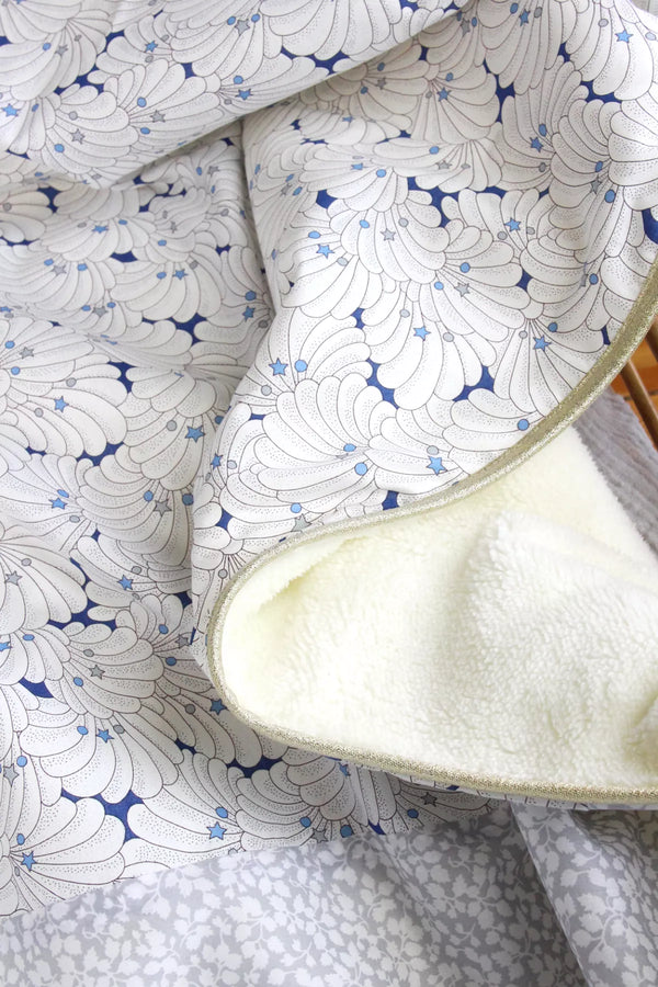 Couverture bébé polaire Liberty Côme - Vanille Coton