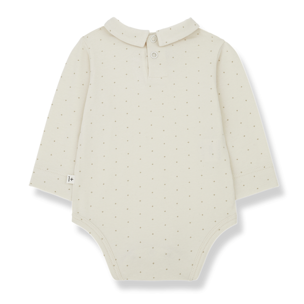 Body à pois avec col « Marisa » - Vanille Coton
