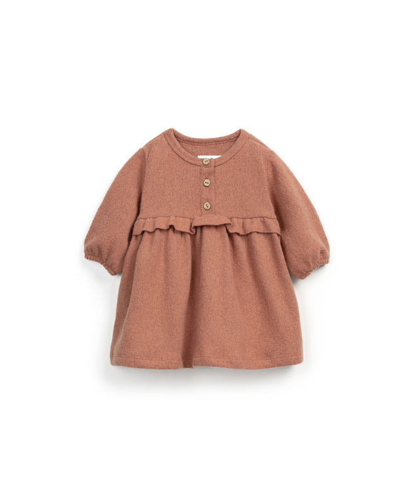 Robe à volants molletonnée Maria - Vanille Coton