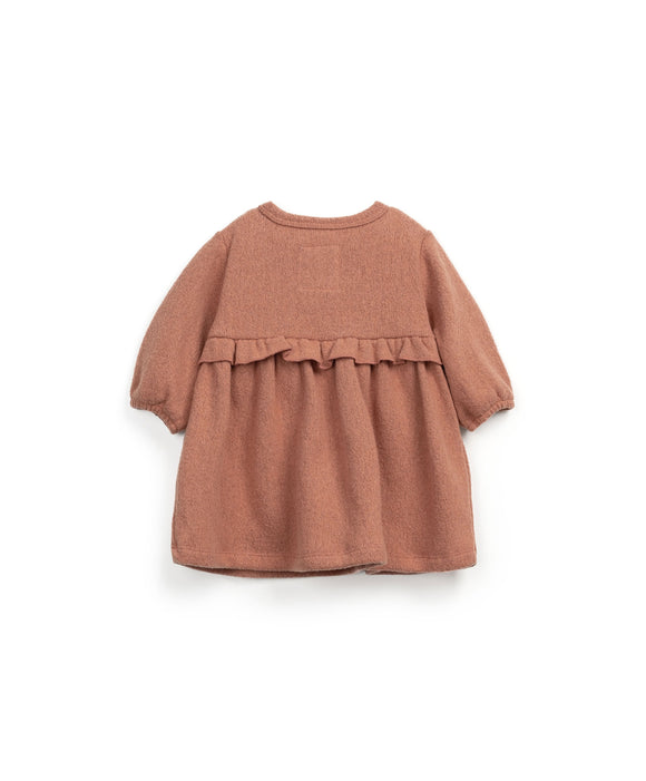 Robe à volants molletonnée Maria - Vanille Coton