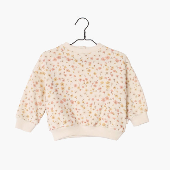 Sweat en molleton SOAN Fleuri - Vanille Coton