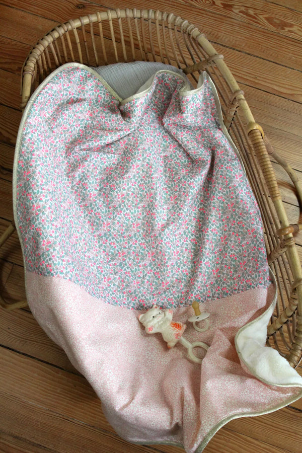 Couverture bébé polaire Liberty Nina - Vanille Coton