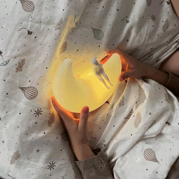 Veilleuse « dans la lune » - Vanille Coton