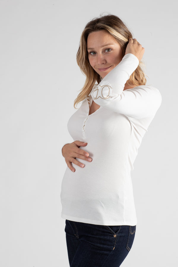 Haut d’allaitement Tunisien - Vanille Coton