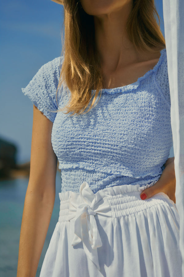 Pantalon de maternité Sahel blanc - Vanille Coton