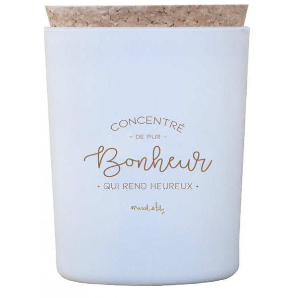Bougie « Concentré de pur bonheur » - Vanille Coton