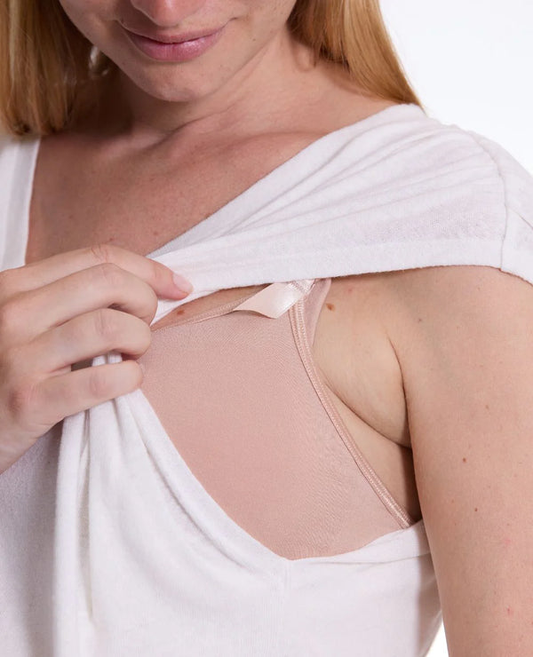 Tee-shirt de grossesse et d’allaitement Lucile - Vanille Coton