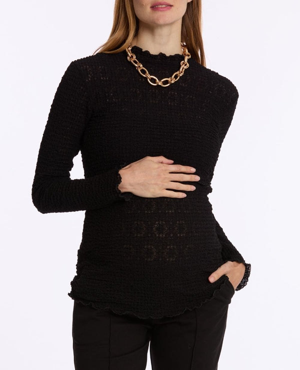 Top dentelle de grossesse et d’allaitement Natacha - Vanille Coton