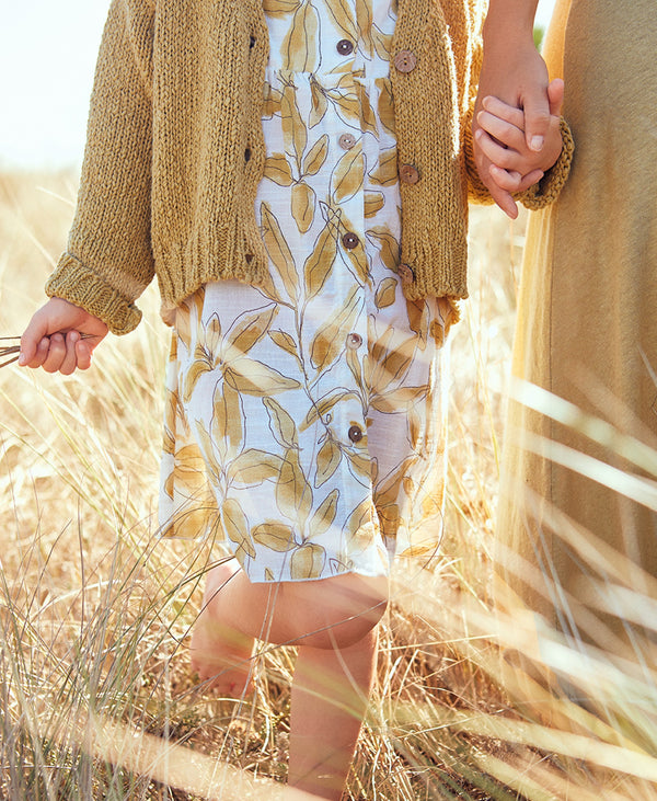 Robe imprimé sauge - Vanille Coton