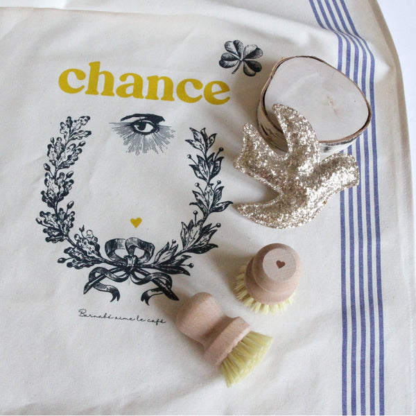 Hirondelle pailletée or - Vanille Coton