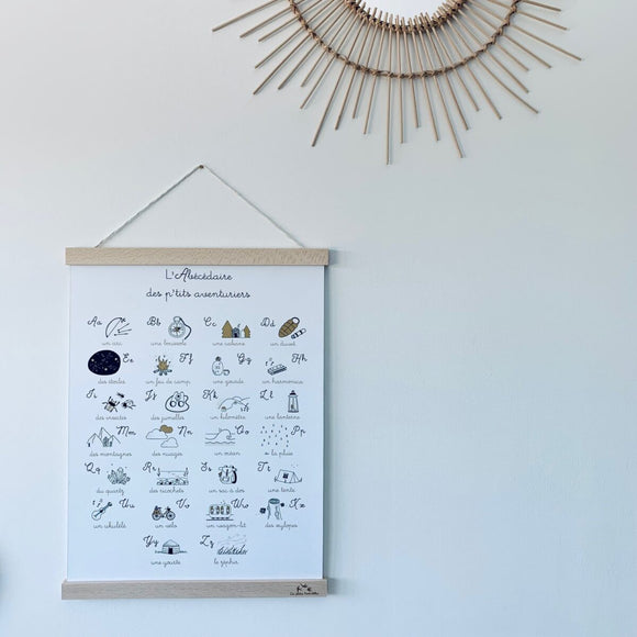 Affiche abécédaire des p'tits aventuriers - Vanille Coton