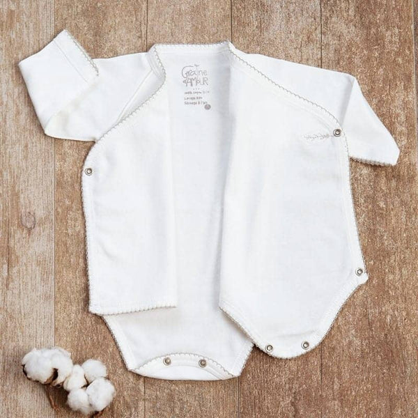 Body préma coton  Interlock crème BIO - Vanille Coton