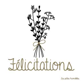 Carte « Félicitations » - Vanille Coton