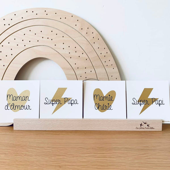 Carte « Super papa » - Vanille Coton