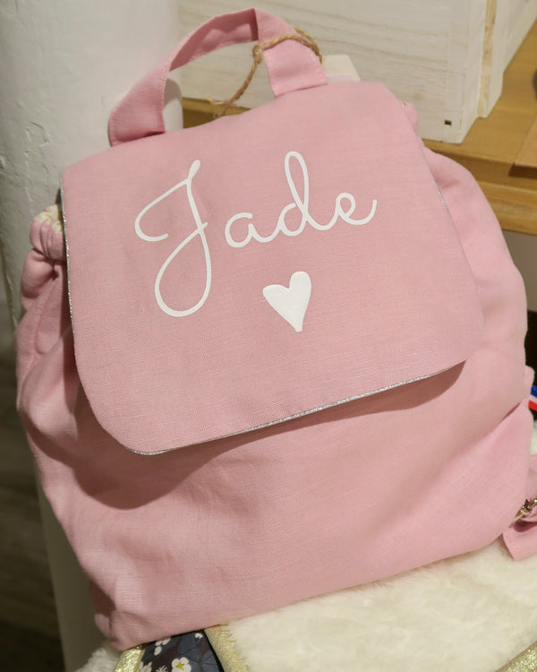 Sac à dos rose - Vanille Coton