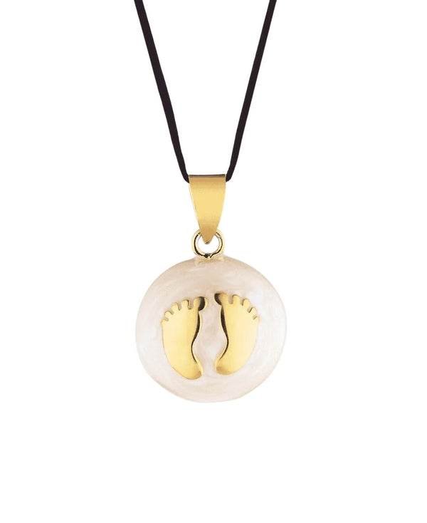 Bola de grossesse - Babyfeet Or - Email Beige/Rose - Vanille Coton