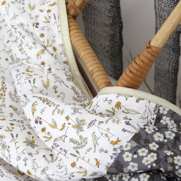 Couverture bébé polaire Liberty Camille - Vanille Coton