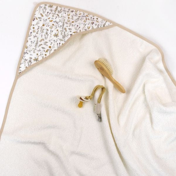 Cape de bain bébé Liberty Camille - Vanille Coton