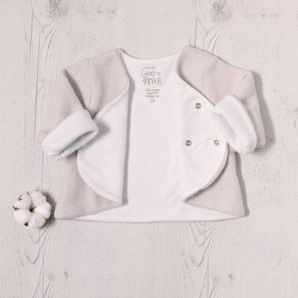 Brassière coton BIO doublée polaire - Vanille Coton