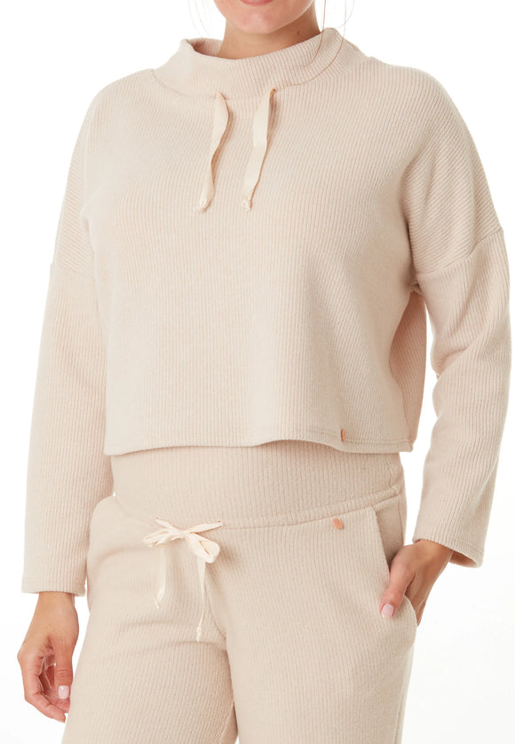 Sweat court de maternité et d'allaitement Sweet Home - Vanille Coton