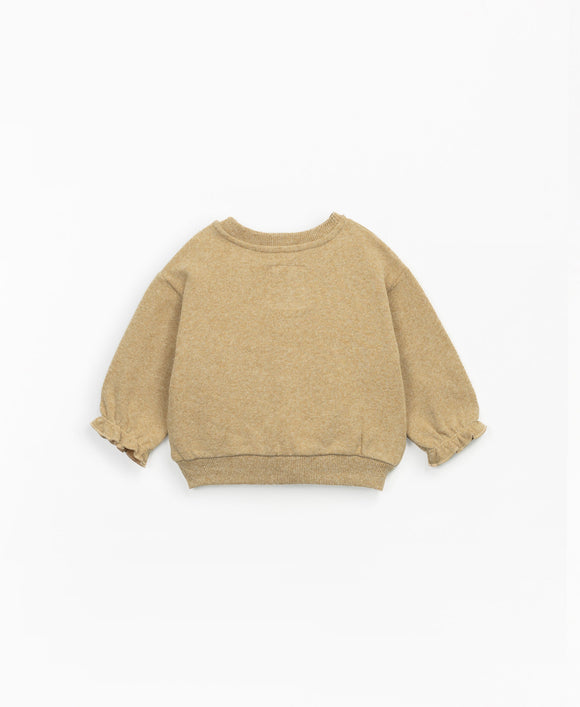 Sweat poche kangourou fille - Vanille Coton