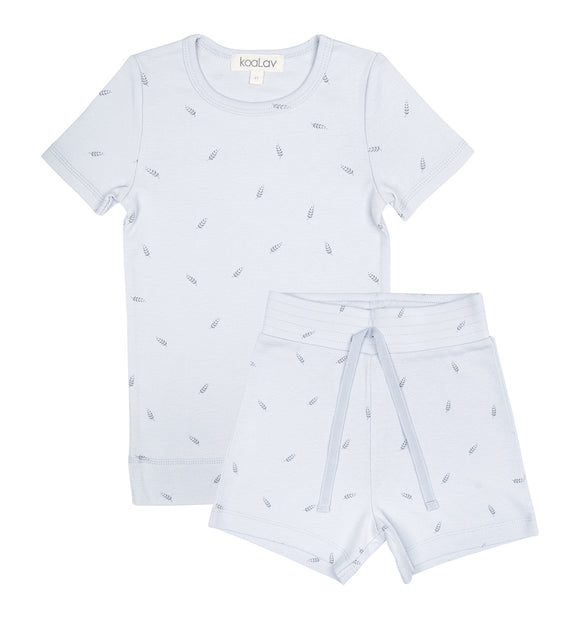 Pyjama court épis 2 pièces - Vanille Coton