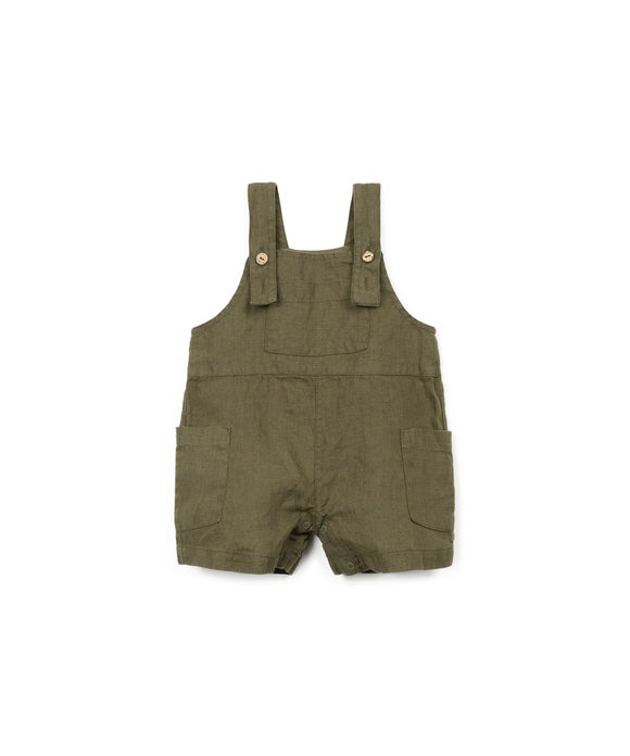 Salopette en lin verte - Vanille Coton