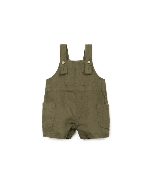 Salopette en lin verte - Vanille Coton