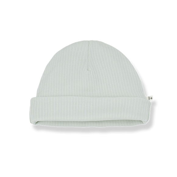 Bonnet naissance  « Kai » - Vanille Coton