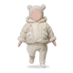 Cagoule à pompons ARLES - Vanille Coton