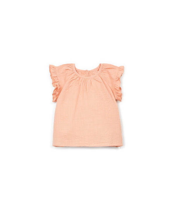 Blouse à volant tulipe - Vanille Coton