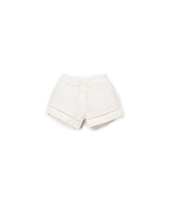 Short en lin fille - Vanille Coton