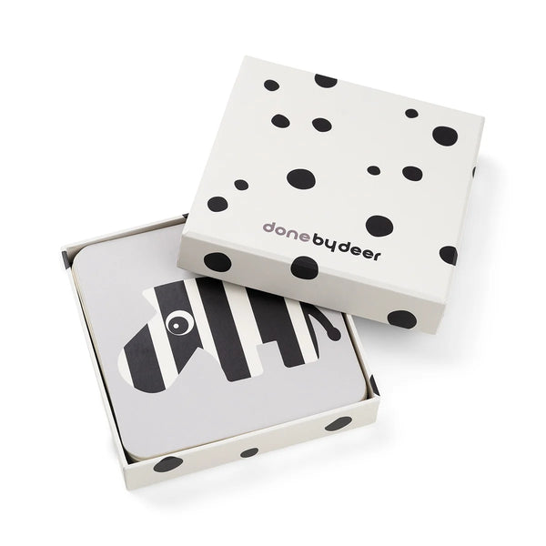 Cartes de contraste pour bébé, paquet de 10 amis - Vanille Coton