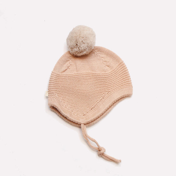 Bonnet bébé RILEY - Vanille Coton