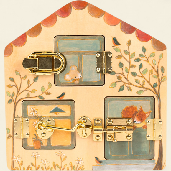 Petit tableau à serrures - Vanille Coton