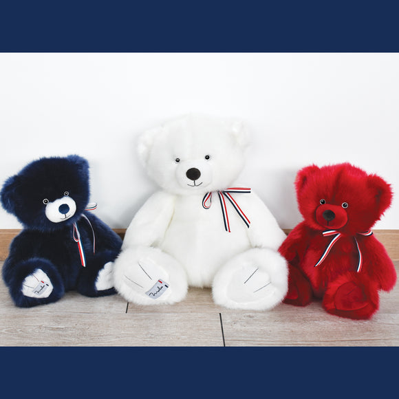 Peluche ours français 50 cm - Vanille Coton