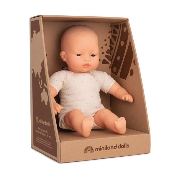 Poupée Miniland corps souple 32cm - Vanille Coton