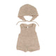 Barboteuse vêtements poupée tricoté beige 38 cm - Vanille Coton