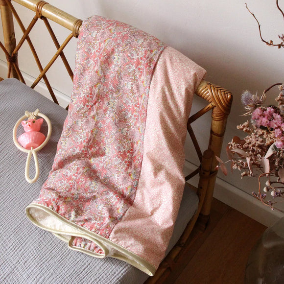 Couverture bébé polaire Liberty Alba - Vanille Coton