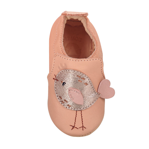 Chaussons Blublu bird - Vanille Coton