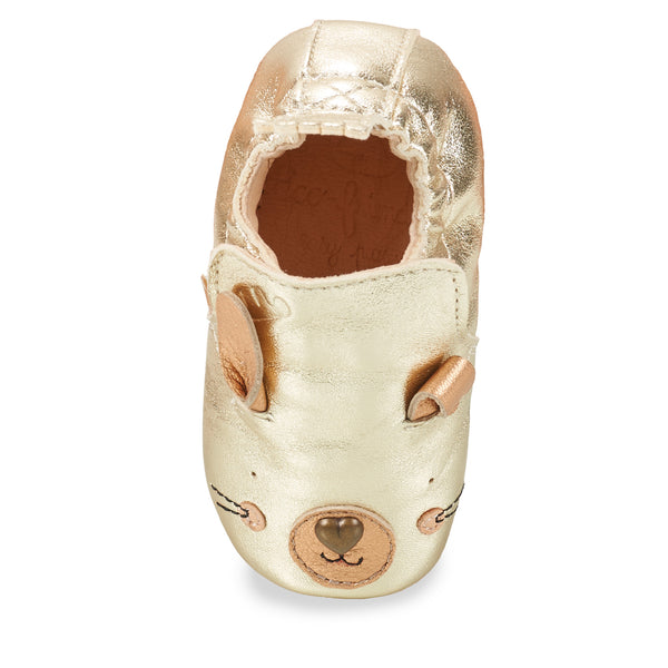 Chaussons Blublu Lapinou or - Vanille Coton