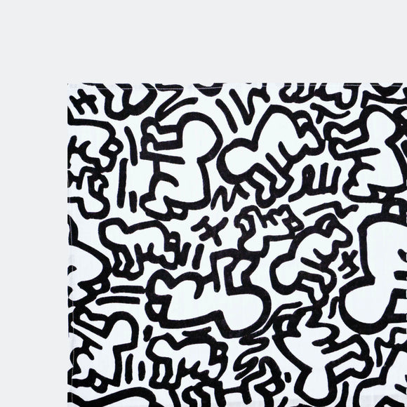 Doudou contrasté "Keith Haring" - Vanille Coton