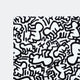 Doudou contrasté "Keith Haring" - Vanille Coton