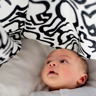 Lange XL contrasté "Keith Haring" - Vanille Coton