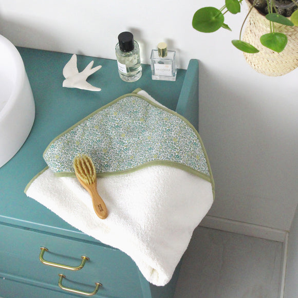 Cape de bain bébé Liberty Andréa - Vanille Coton