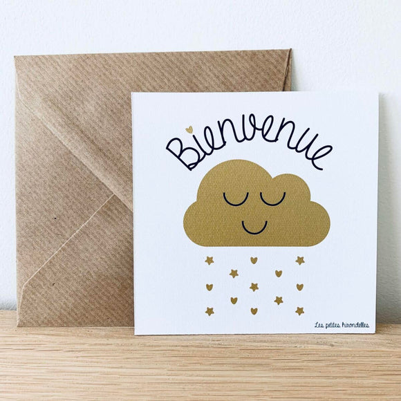 Carte « Bienvenue  » - Vanille Coton