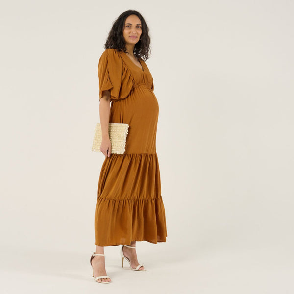 Robe de grossesse et d’allaitement Claudette - Vanille Coton