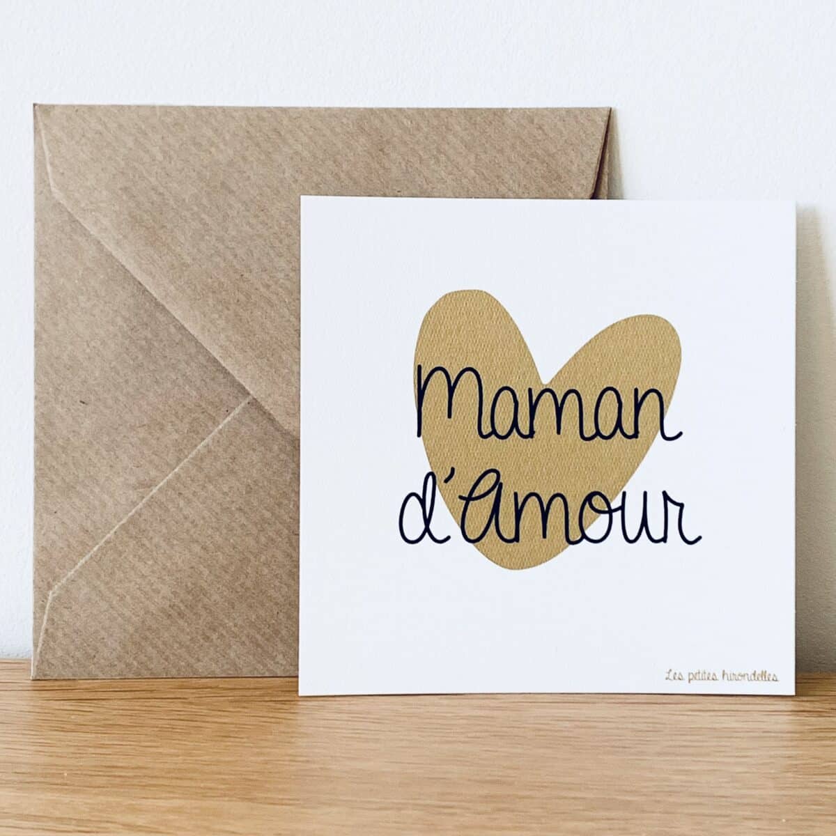 Carte « Maman d’amour » - Vanille Coton