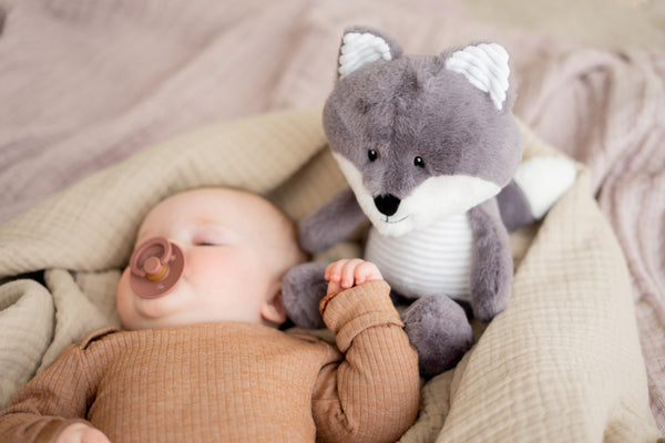 Peluche bruits blancs loup Robin - Vanille Coton