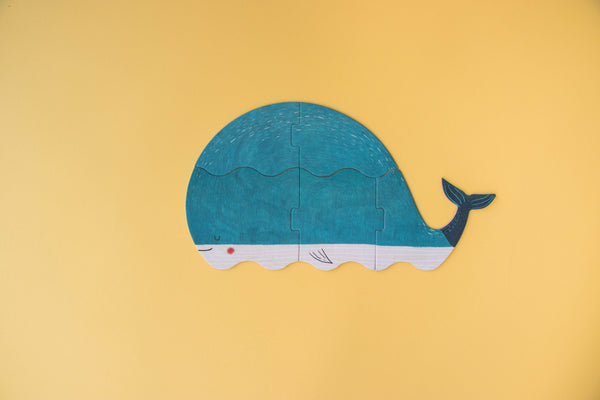 Puzzle « Ma baleine » - Vanille Coton
